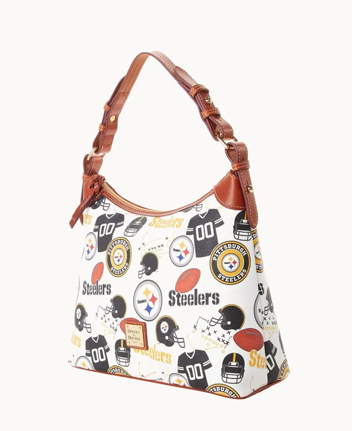 Dooney and Bourke Shoulder Bags NFL Steelers Hobo Steelers 8211 WomenMen