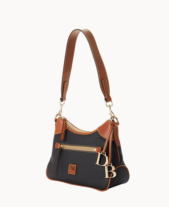 Dooney and Bourke Shoulder Bags Pebble Grain Small Hobo Black 8211 WomenMen