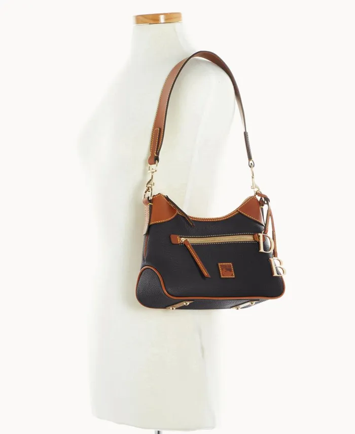 Dooney and Bourke Shoulder Bags Pebble Grain Small Hobo Black 8211 WomenMen