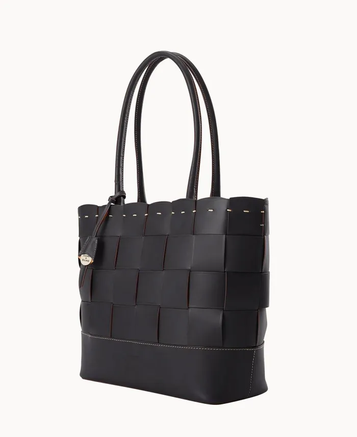 Dooney and Bourke Totes Alto Large Woven Shopper Black 8211 WomenMen