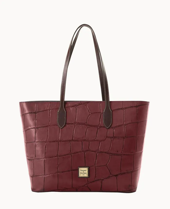 Dooney and Bourke Totes Denison Large Tote Bordeaux 8211 WomenMen