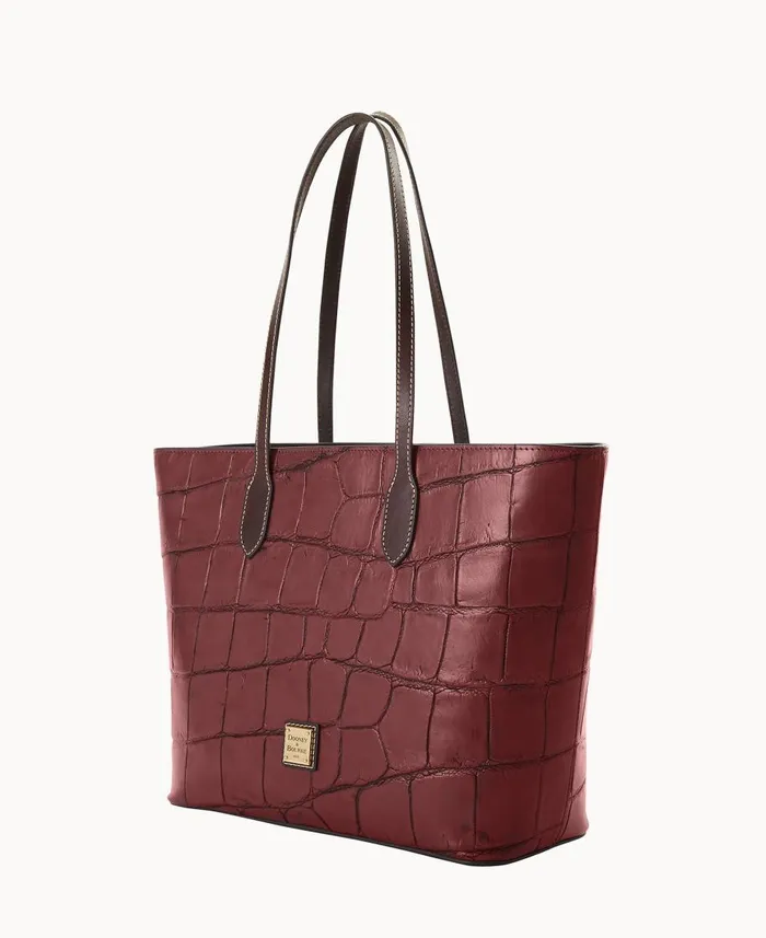 Dooney and Bourke Totes Denison Large Tote Bordeaux 8211 WomenMen