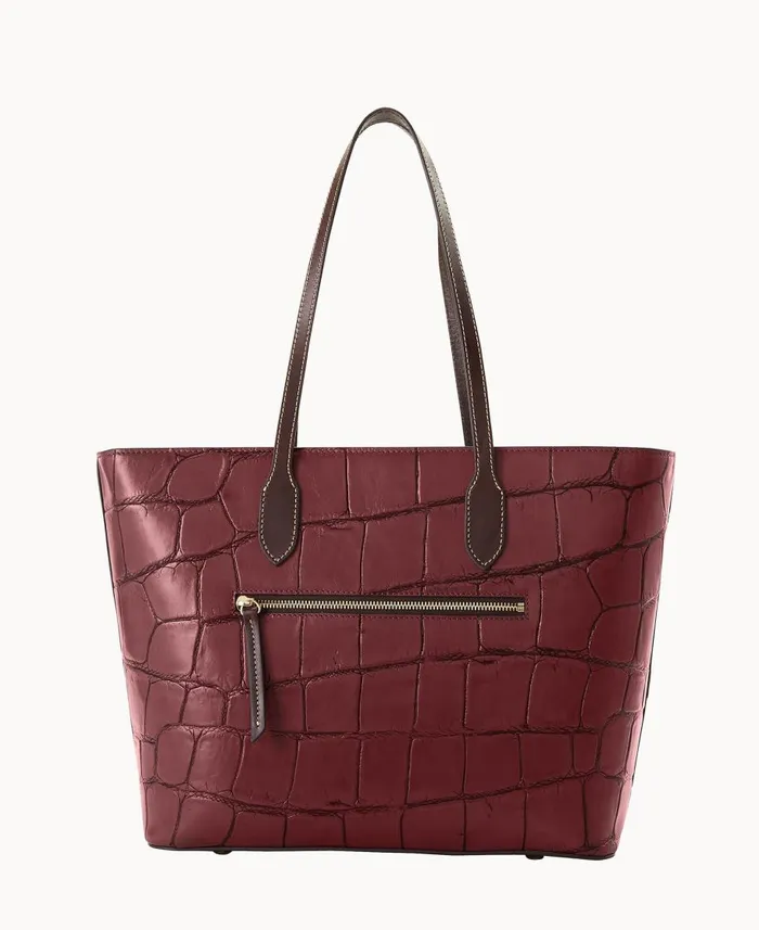 Dooney and Bourke Totes Denison Large Tote Bordeaux 8211 WomenMen