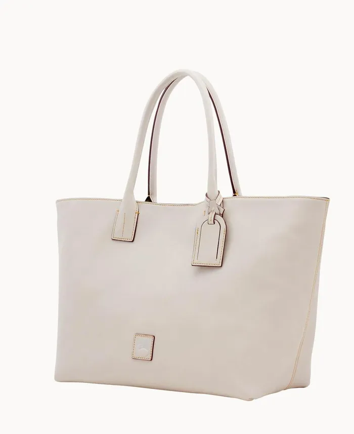 Dooney and Bourke Totes Florentine Medium Russel Bag Ecru 8211 WomenMen