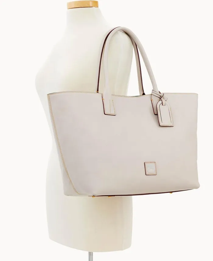 Dooney and Bourke Totes Florentine Medium Russel Bag Ecru 8211 WomenMen