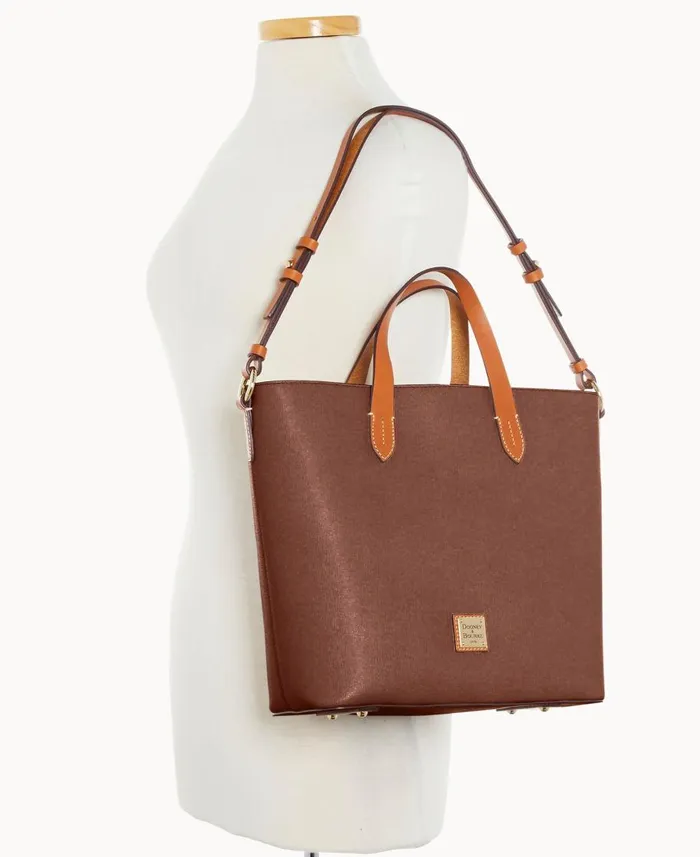 Dooney and Bourke Totes Saffiano Lilliana With Pouch Amber 8211 WomenMen
