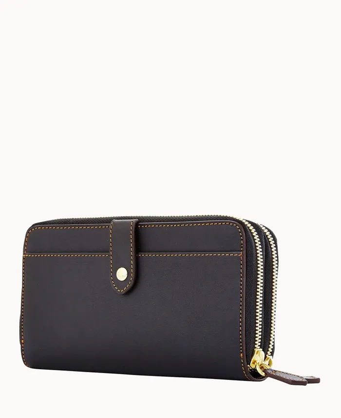 Dooney and Bourke Wallets Alto Large Double Zip Organizer Black 8211 WomenMen