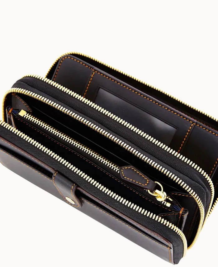 Dooney and Bourke Wallets Alto Large Double Zip Organizer Black 8211 WomenMen