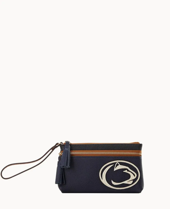 Dooney and Bourke Wallets Collegiate Penn State Double Zip Wristlet Penn State 8211 WomenMen