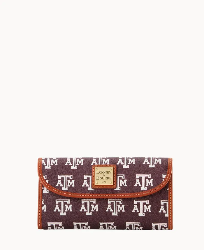 Dooney and Bourke Wallets Collegiate Texas Achr38M University Continental Clutch Texas Aandm 8211 WomenMen