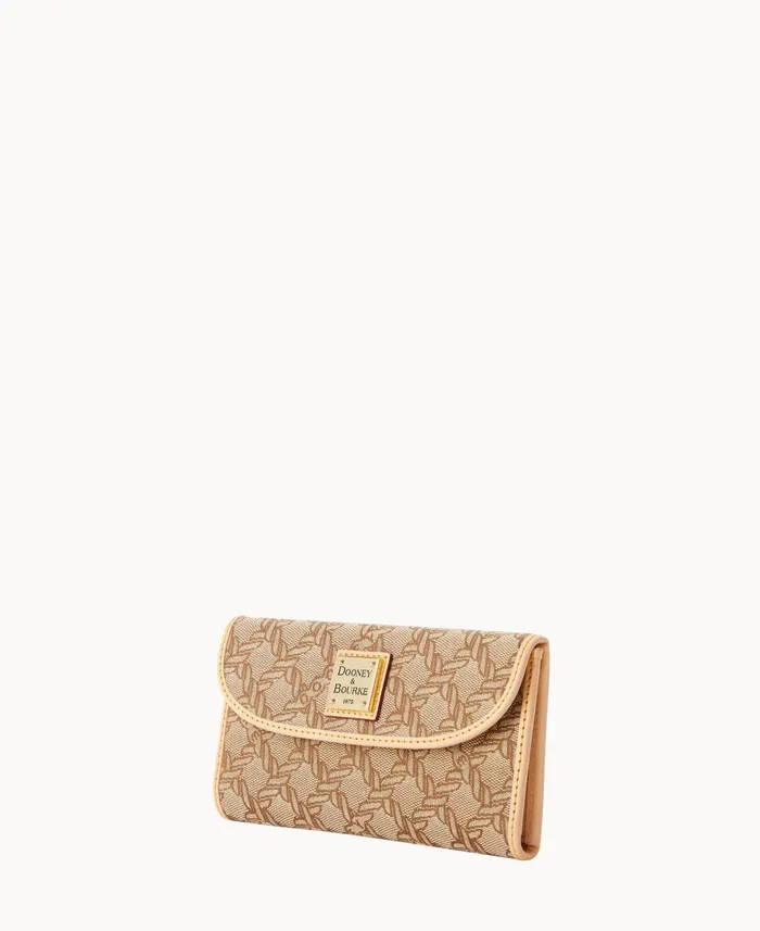 Dooney and Bourke Wallets Maritime Continental Clutch Brown 8211 WomenMen