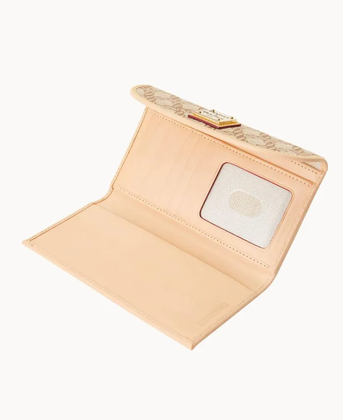 Dooney and Bourke Wallets Maritime Continental Clutch Brown 8211 WomenMen