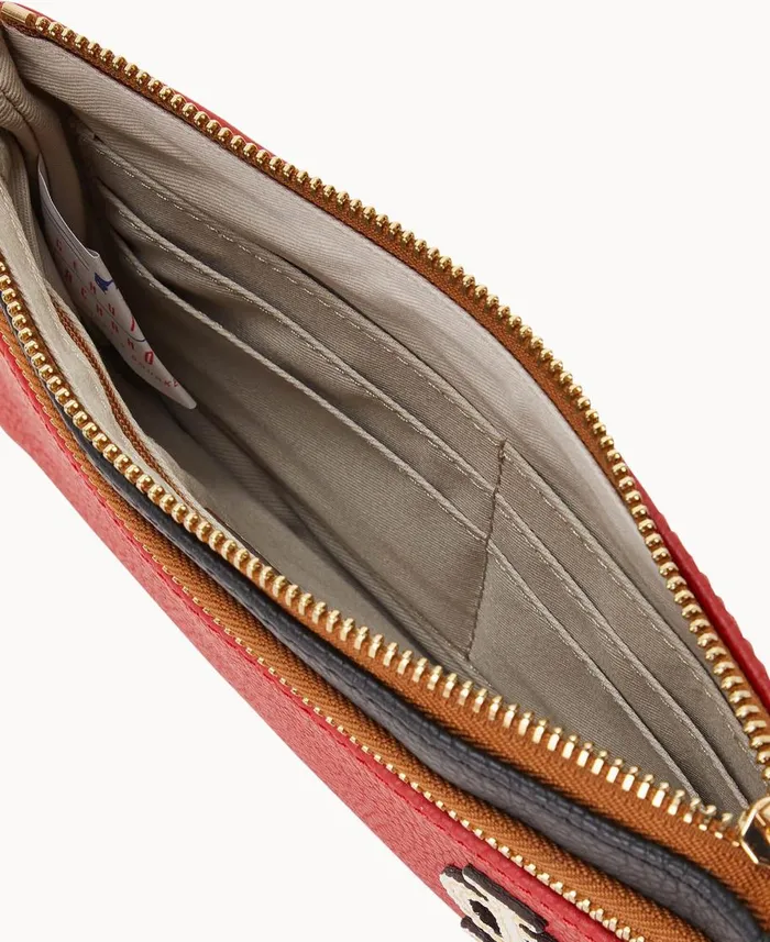 Dooney and Bourke Wallets MLB Cardinals Double Zip Wristlet Cardinals 8211 WomenMen