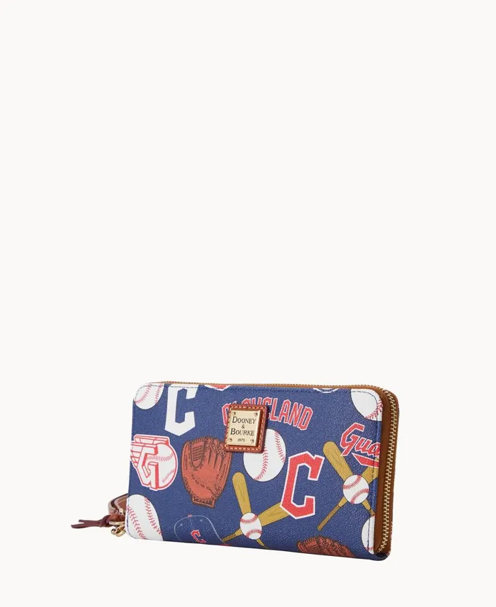 Dooney and Bourke Wallets MLB Guardians Large Zip Around Wristlet Guardians 8211 WomenMen Dooney and Bourke Wallets MLB Guardians Large Zip Around Wristlet Guardians 8211 WomenMen