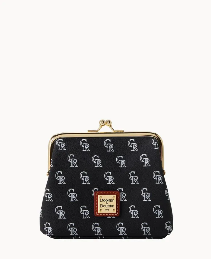 Dooney and Bourke Wallets MLB Rockies Large Framed Purse Rockies 8211 WomenMen