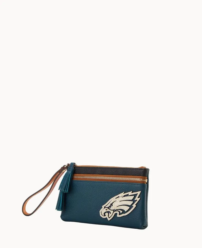 Dooney and Bourke Wallets NFL Eagles Double Zip Wristlet Eagles 8211 WomenMen Dooney and Bourke Wallets NFL Eagles Double Zip Wristlet Eagles 8211 WomenMen