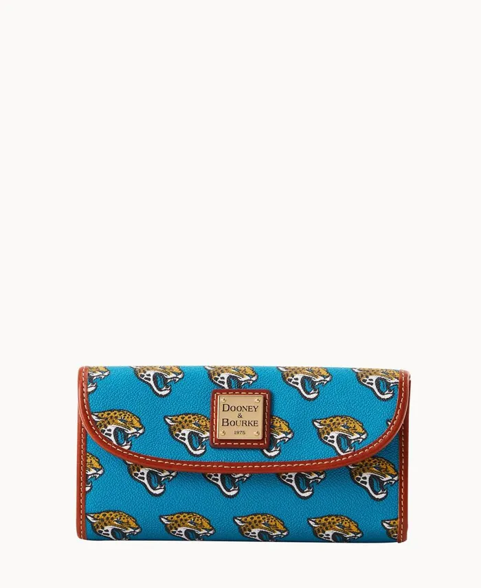 Dooney and Bourke Wallets NFL Jaguars Continental Clutch Jaguars 8211 WomenMen