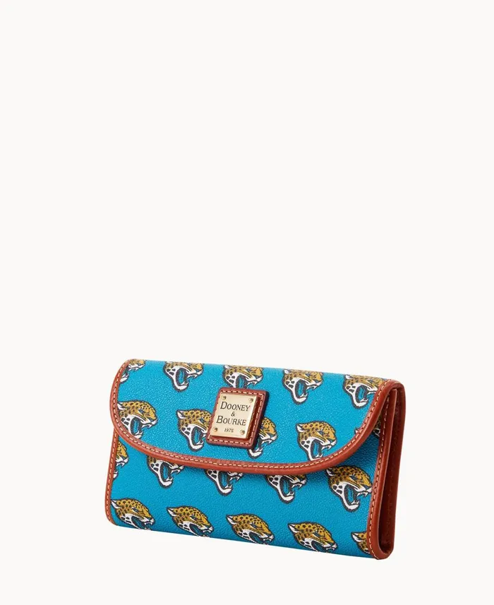 Dooney and Bourke Wallets NFL Jaguars Continental Clutch Jaguars 8211 WomenMen Dooney and Bourke Wallets NFL Jaguars Continental Clutch Jaguars 8211 WomenMen