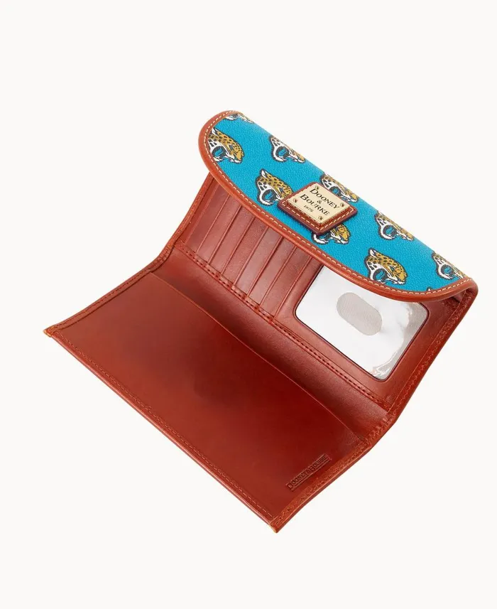 Dooney and Bourke Wallets NFL Jaguars Continental Clutch Jaguars 8211 WomenMen Dooney and Bourke Wallets NFL Jaguars Continental Clutch Jaguars 8211 WomenMen