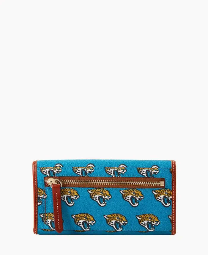 Dooney and Bourke Wallets NFL Jaguars Continental Clutch Jaguars 8211 WomenMen Dooney and Bourke Wallets NFL Jaguars Continental Clutch Jaguars 8211 WomenMen