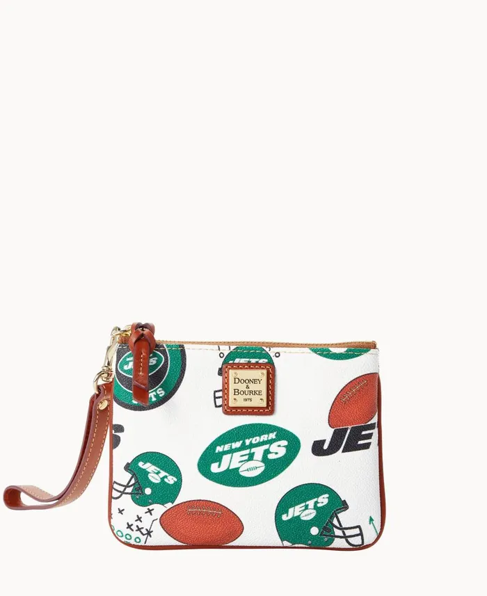 Dooney and Bourke Wallets NFL Jets Stadium Wristlet Jets 8211 WomenMen