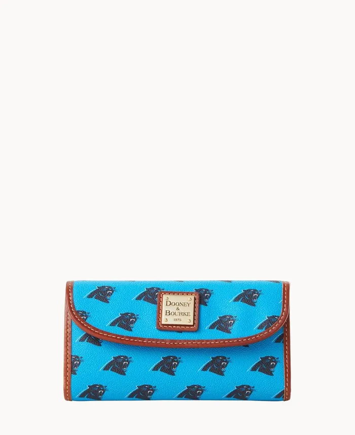 Dooney and Bourke Wallets NFL Panthers Continental Clutch Panthers 8211 WomenMen