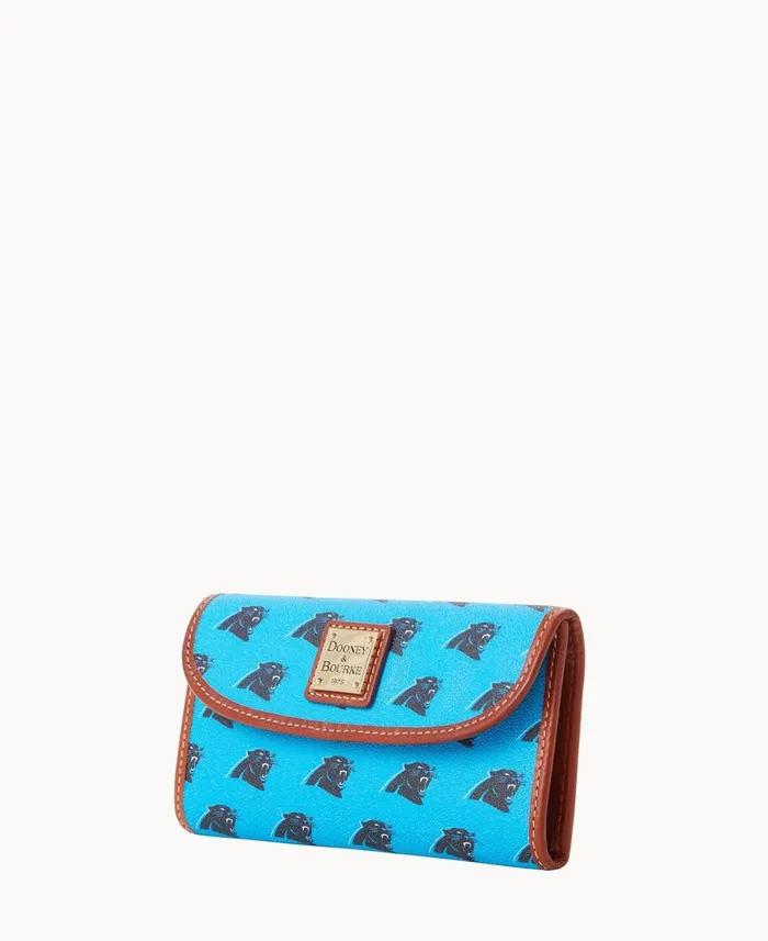 Dooney and Bourke Wallets NFL Panthers Continental Clutch Panthers 8211 WomenMen Dooney and Bourke Wallets NFL Panthers Continental Clutch Panthers 8211 WomenMen