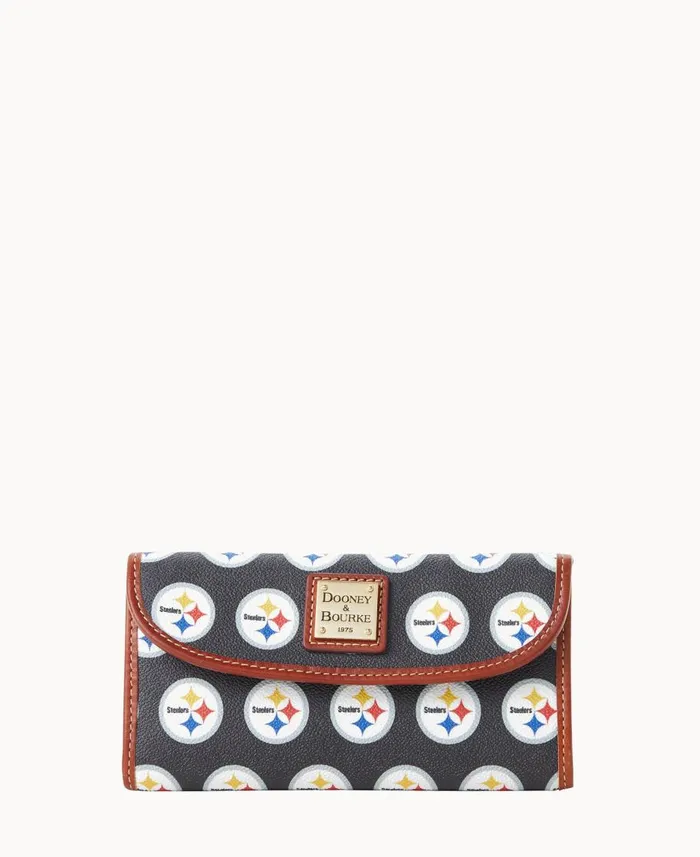 Dooney and Bourke Wallets NFL Steelers Continental Clutch Steelers 8211 WomenMen