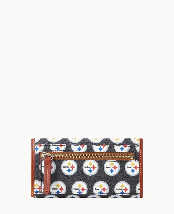 Dooney and Bourke Wallets NFL Steelers Continental Clutch Steelers 8211 WomenMen Dooney and Bourke Wallets NFL Steelers Continental Clutch Steelers 8211 WomenMen