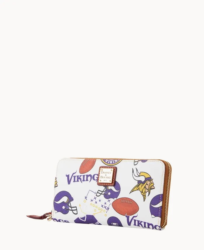 Dooney and Bourke Wallets NFL Vikings Large Zip Around Wristlet Vikings 8211 WomenMen Dooney and Bourke Wallets NFL Vikings Large Zip Around Wristlet Vikings 8211 WomenMen