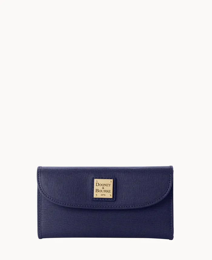 Dooney and Bourke Wallets Saffiano Continental Clutch Marine 8211 WomenMen