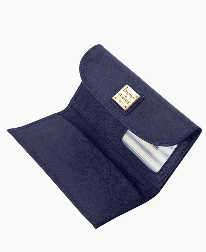Dooney and Bourke Wallets Saffiano Continental Clutch Marine 8211 WomenMen