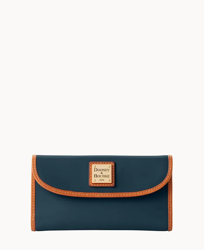 Dooney and Bourke Wallets Wexford Leather Continental Clutch Midnight Blue 8211 WomenMen