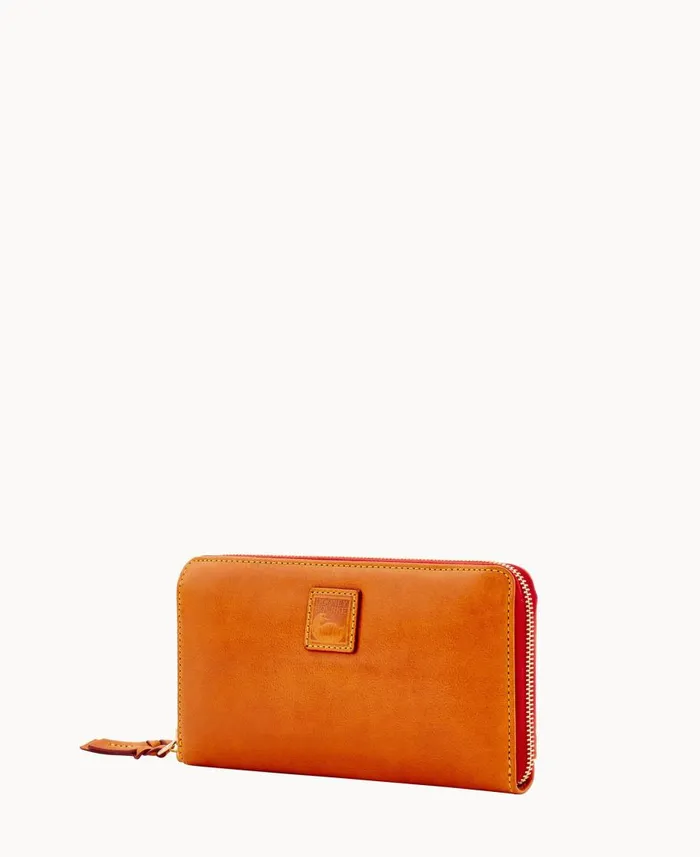 Dooney and Bourke Wristlets Florentine Large Zip Around Wristlet Natural 8211 WomenMen Dooney and Bourke Wristlets Florentine Large Zip Around Wristlet Natural 8211 WomenMen