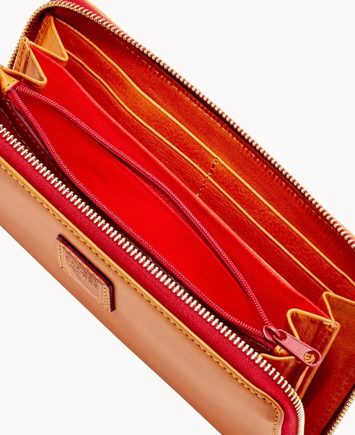 Dooney and Bourke Wristlets Florentine Large Zip Around Wristlet Natural 8211 WomenMen Dooney and Bourke Wristlets Florentine Large Zip Around Wristlet Natural 8211 WomenMen