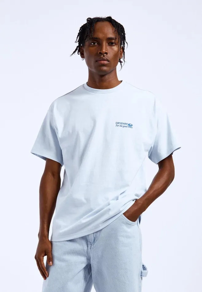 Dr Denim Tees and Longsleeves Men Trooper Tee 8211 Sky DD Daisy Sky Dd Daisy