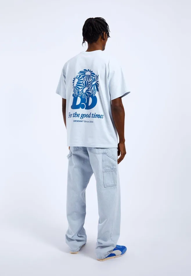 Dr Denim Tees and Longsleeves Men Trooper Tee 8211 Sky DD Daisy Sky Dd Daisy