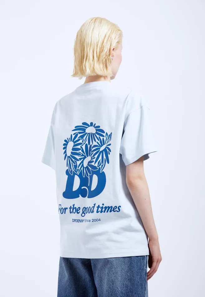 Dr Denim Tees and Longsleeves Men Trooper Tee 8211 Sky DD Daisy Sky Dd Daisy