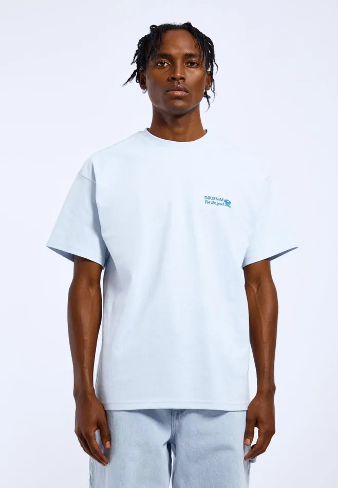 Dr Denim Tees and Longsleeves Men Trooper Tee 8211 Sky DD Daisy Sky Dd Daisy