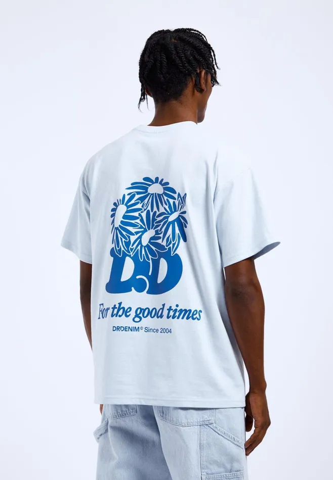 Dr Denim Tees and Longsleeves Men Trooper Tee 8211 Sky DD Daisy Sky Dd Daisy