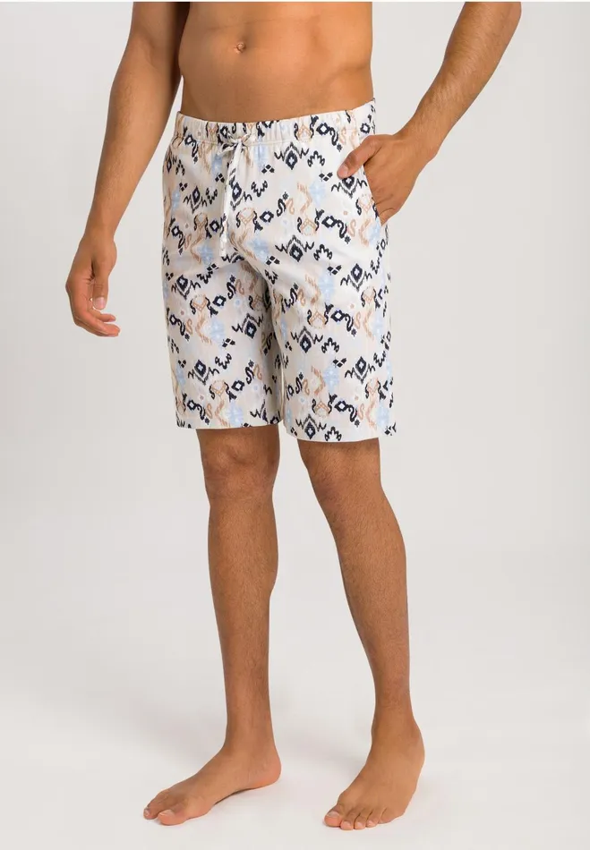 Drawstring Cotton Shorts Gradient Print Men HANRO Pajama Bottoms