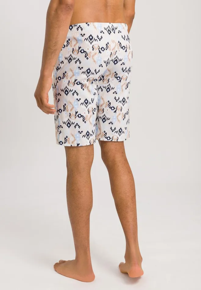 Drawstring Cotton Shorts Gradient Print Men HANRO Pajama Bottoms