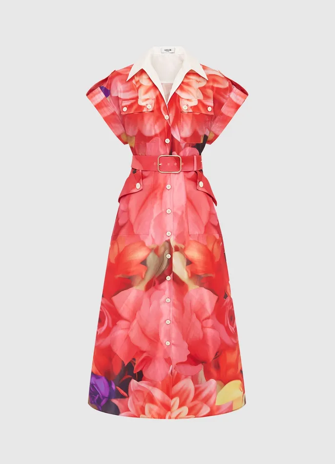 Dresses and Jumpsuits LEO LIN Women Audrey Pocket Shirt Midi Dress 8211 Kaleidoscope Print Dresses and Jumpsuits LEO LIN Women Audrey Pocket Shirt Midi Dress 8211 Kaleidoscope Print