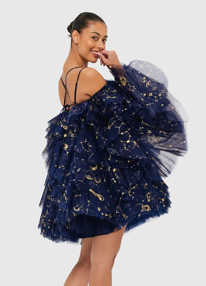 Dresses and Jumpsuits LEO LIN Women Kimberly Mini Dress 8211 Celestial Print