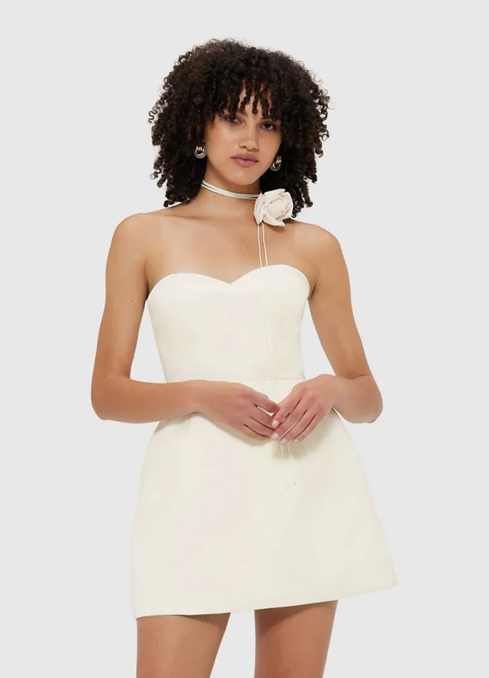 Dresses and Jumpsuits LEO LIN Women Rosalie Bustier Mini Dress 8211 Vanilla