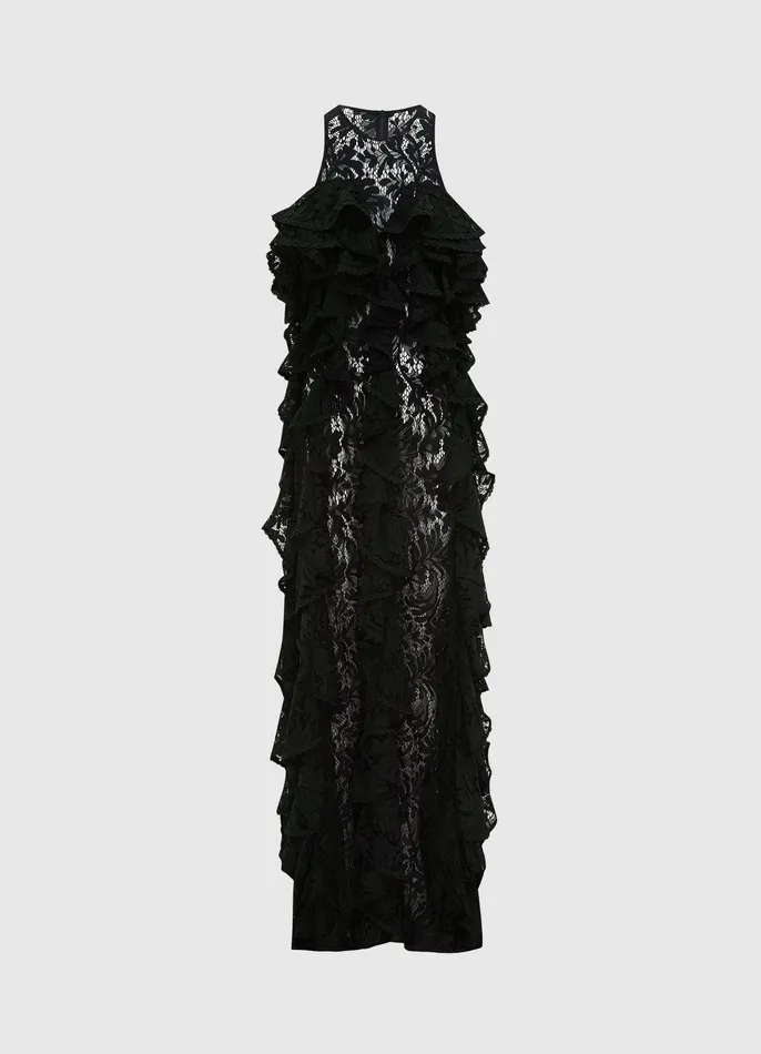 Dresses and Jumpsuits Lori Lace Maxi Dress 8211 Ebony 8211 LEO LIN Women