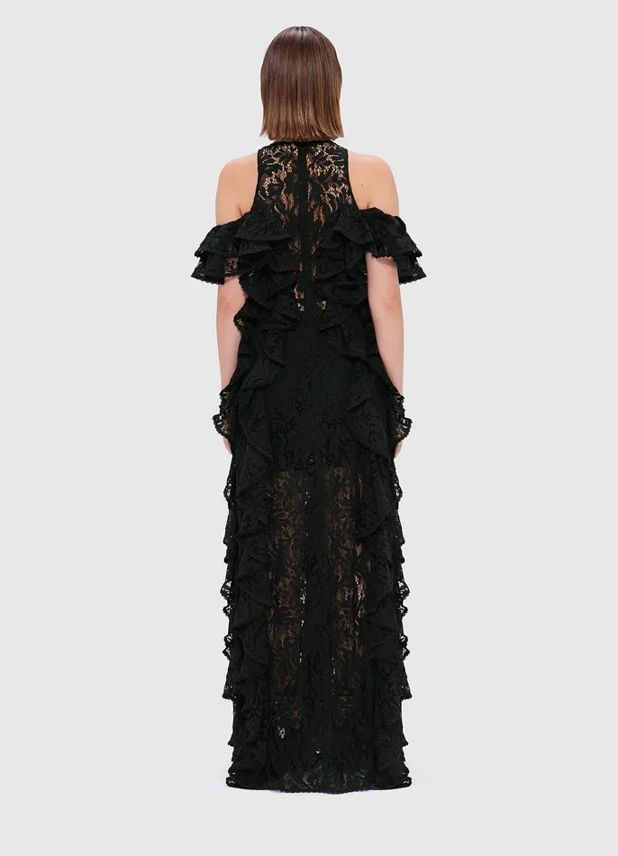 Dresses and Jumpsuits Lori Lace Maxi Dress 8211 Ebony 8211 LEO LIN Women