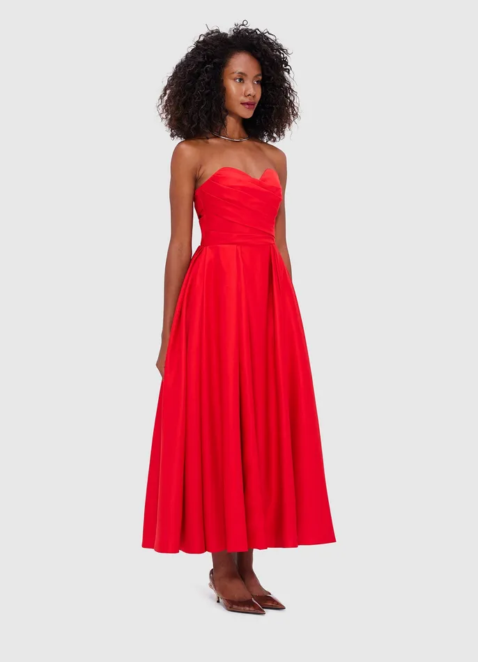 Dresses and Jumpsuits Women Jessica Bustier Gown 8211 Red LEO LIN