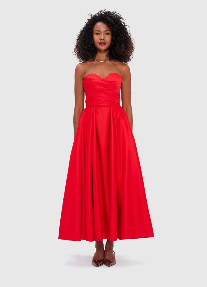 Dresses and Jumpsuits Women Jessica Bustier Gown 8211 Red LEO LIN
