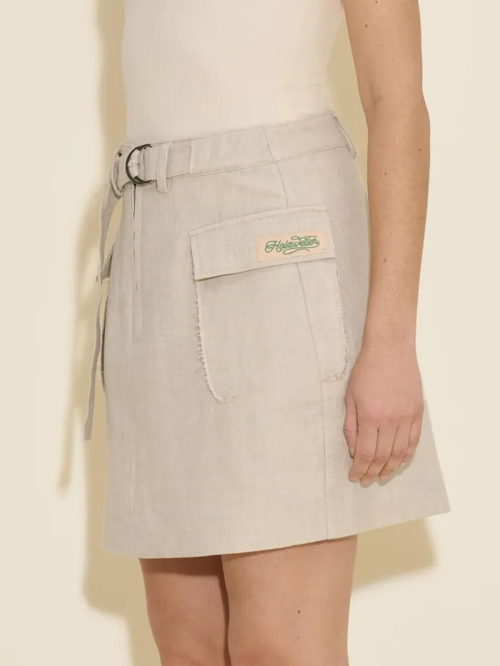 Dresses and Skirts Women Holzweiler Gorti Linen Skirt Sand